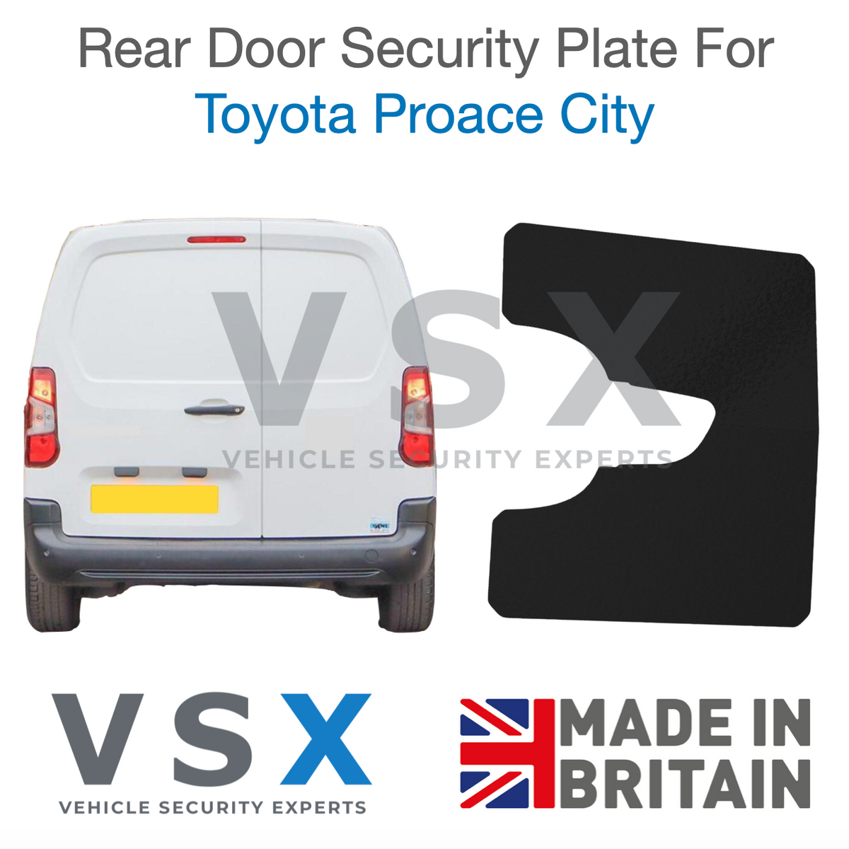 Toyota Proace City Rear Door Security Plate - Anti-theft Door Protection