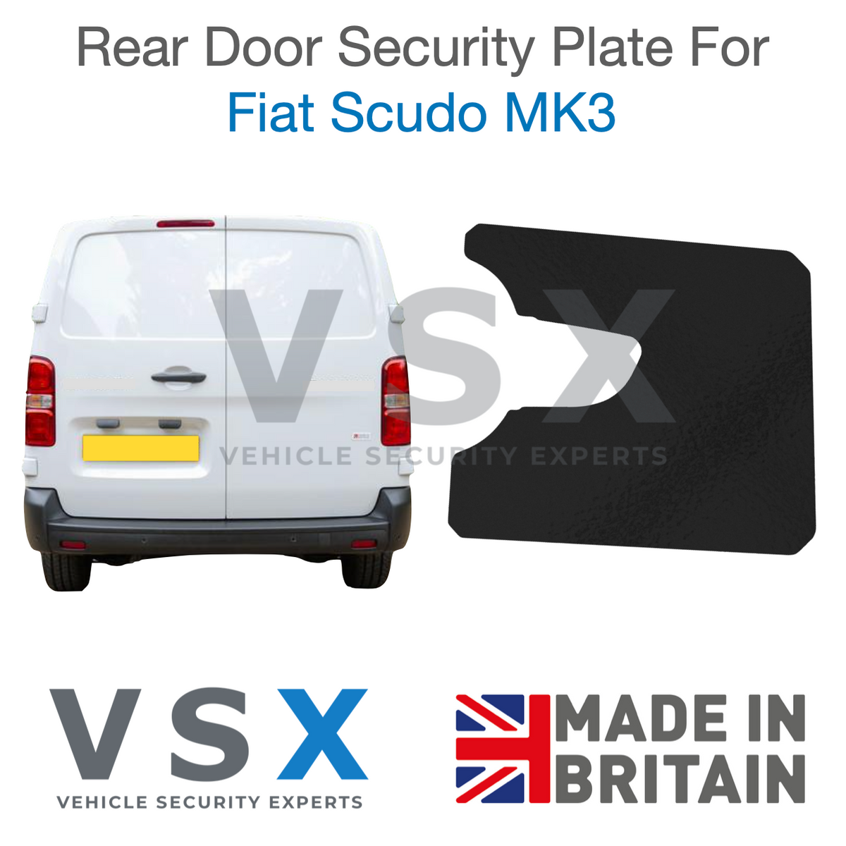 Fiat Scudo MK3 Rear Door Security Plate - Anti-theft Door Protection