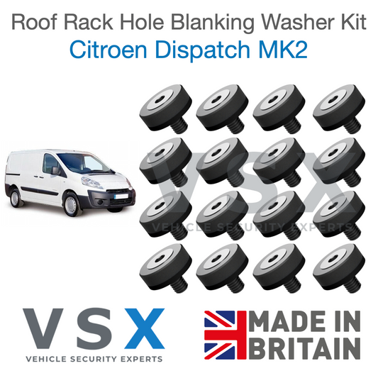 Citroen Dispatch MK2 Roof Rack Hole Blanking Bolts x8 - Prevent Roof Leaks