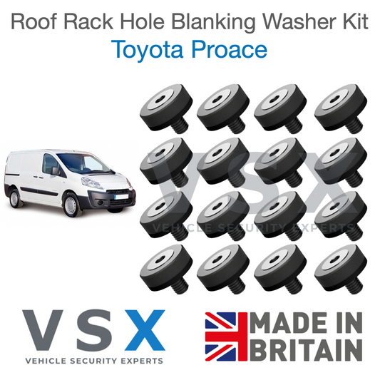 Toyota Proace MK1 Roof Rack Hole Blanking Bolts x8 - Prevent Roof Leaks