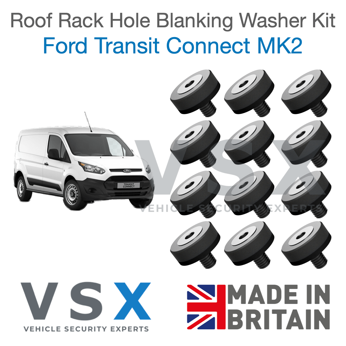 Ford Transit Connect MK2 Roof Rack Hole Blanking Bolts x6 - Prevent Roof Leaks