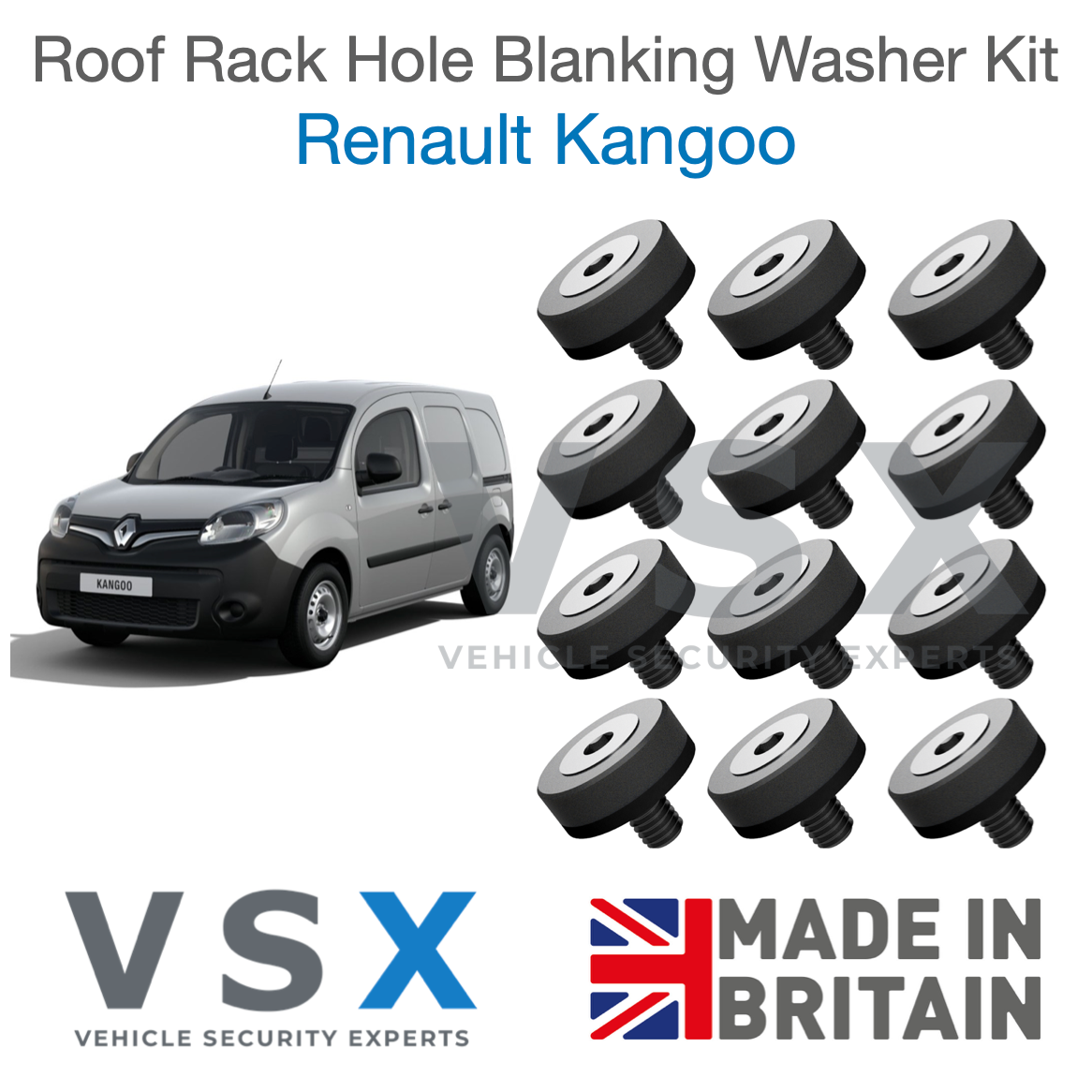 Renault Kangoo Roof Rack Hole Blanking Bolts x8 - Prevent Roof Leaks