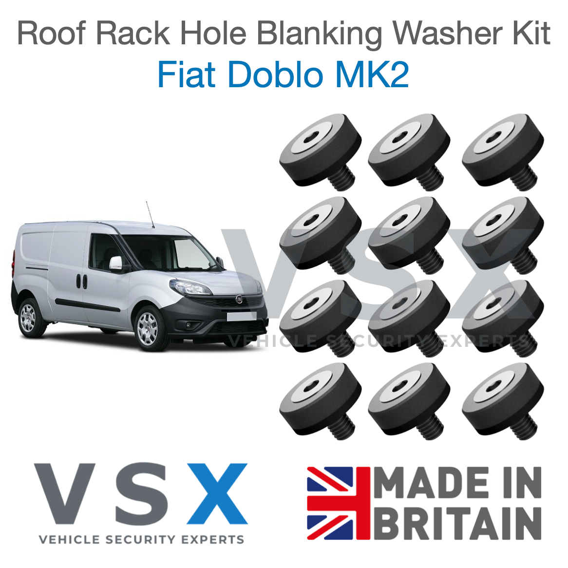 Fiat Doblo MK2 Roof Rack Hole Blanking Bolts x10 - Prevent Roof Leaks