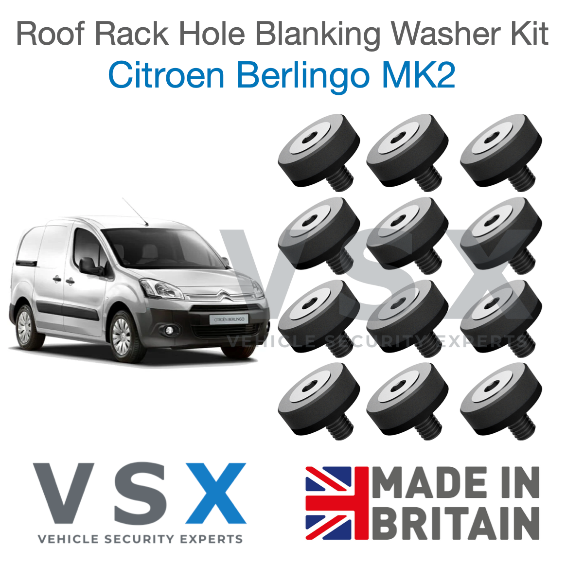 Citroen Berlingo MK2 Roof Rack Hole Blanking Bolts x8 - Prevent Roof Leaks