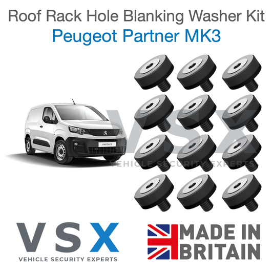Peugeot Partner MK3 Roof Rack Hole Blanking Bolts x8 - Prevent Roof Leaks