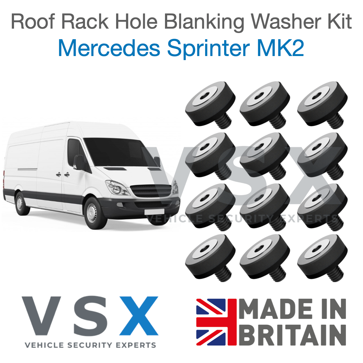 Mercedes Sprinter MK2 Roof Rack Hole Blanking Bolts x12 - Prevent Roof Leaks