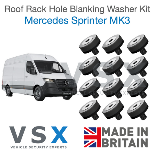 Mercedes Sprinter MK3 Roof Rack Hole Blanking Bolts x12 - Prevent Roof Leaks
