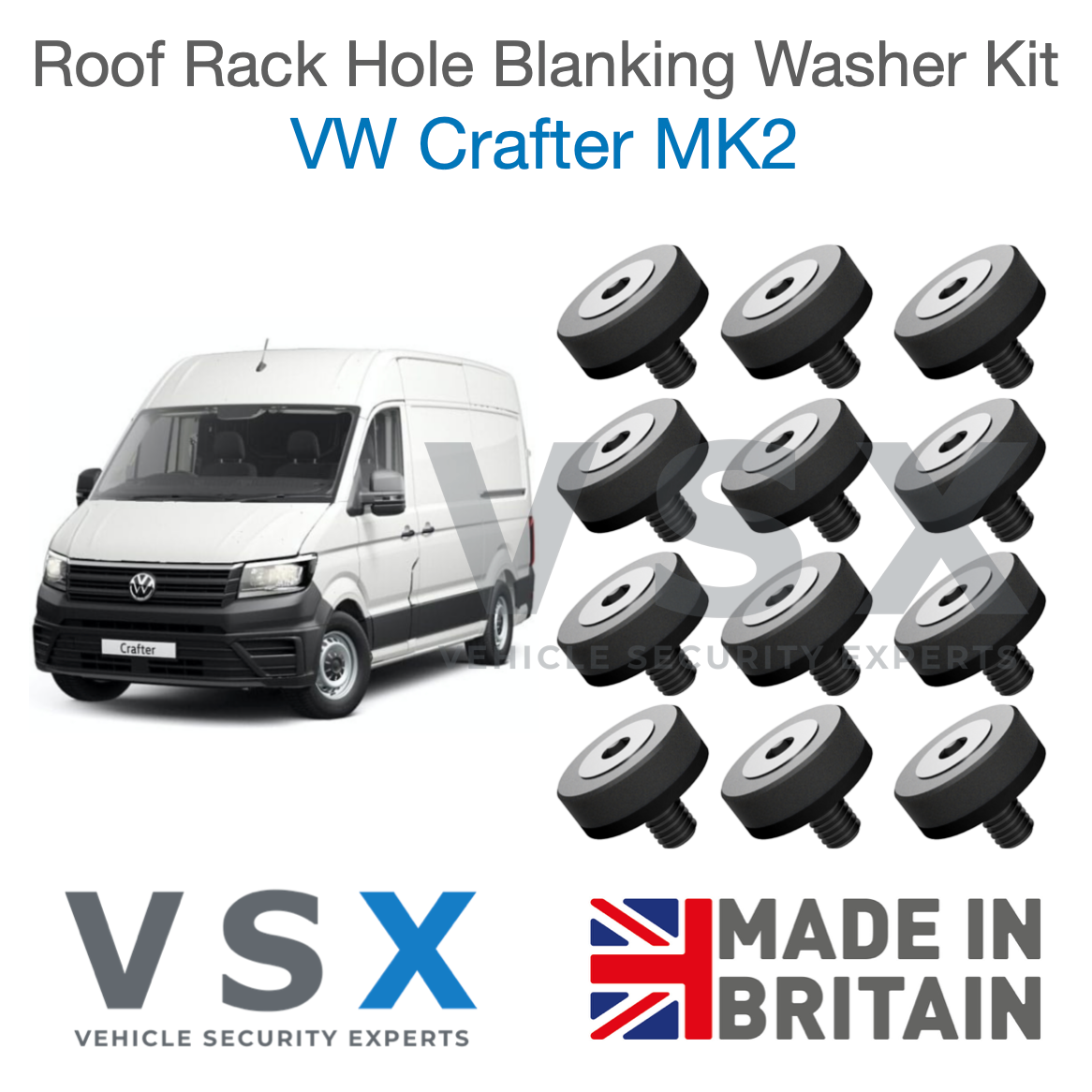 VW Crafter MK2 Roof Rack Hole Blanking Bolts x12 - Prevent Roof Leaks
