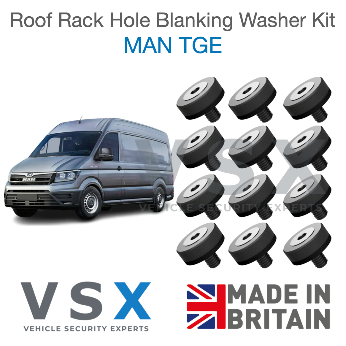 MAN TGE Roof Rack Hole Blanking Bolts x12 - Prevent Roof Leaks