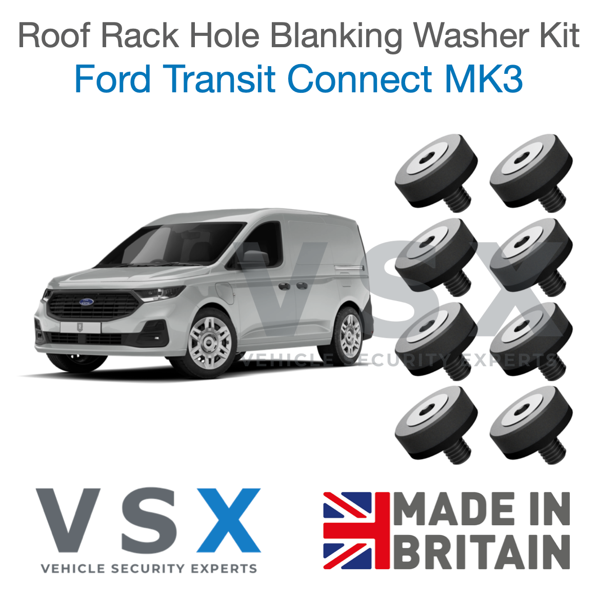Ford Transit Connect MK3 Roof Rack Hole Blanking Bolts x8 - Prevent Roof Leaks