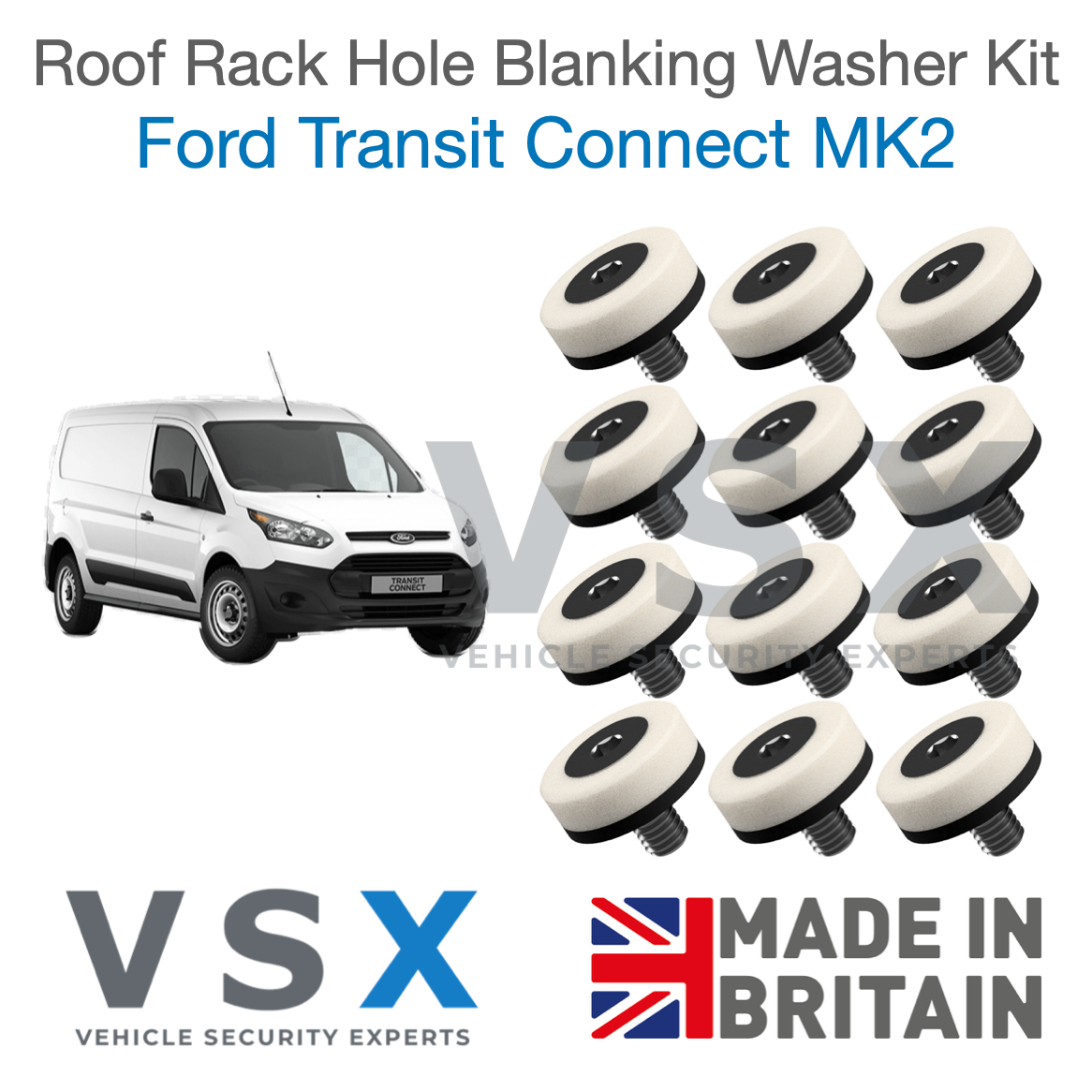 Ford Transit Connect MK2 Roof Rack Hole Blanking Bolts x6 - Prevent Roof Leaks