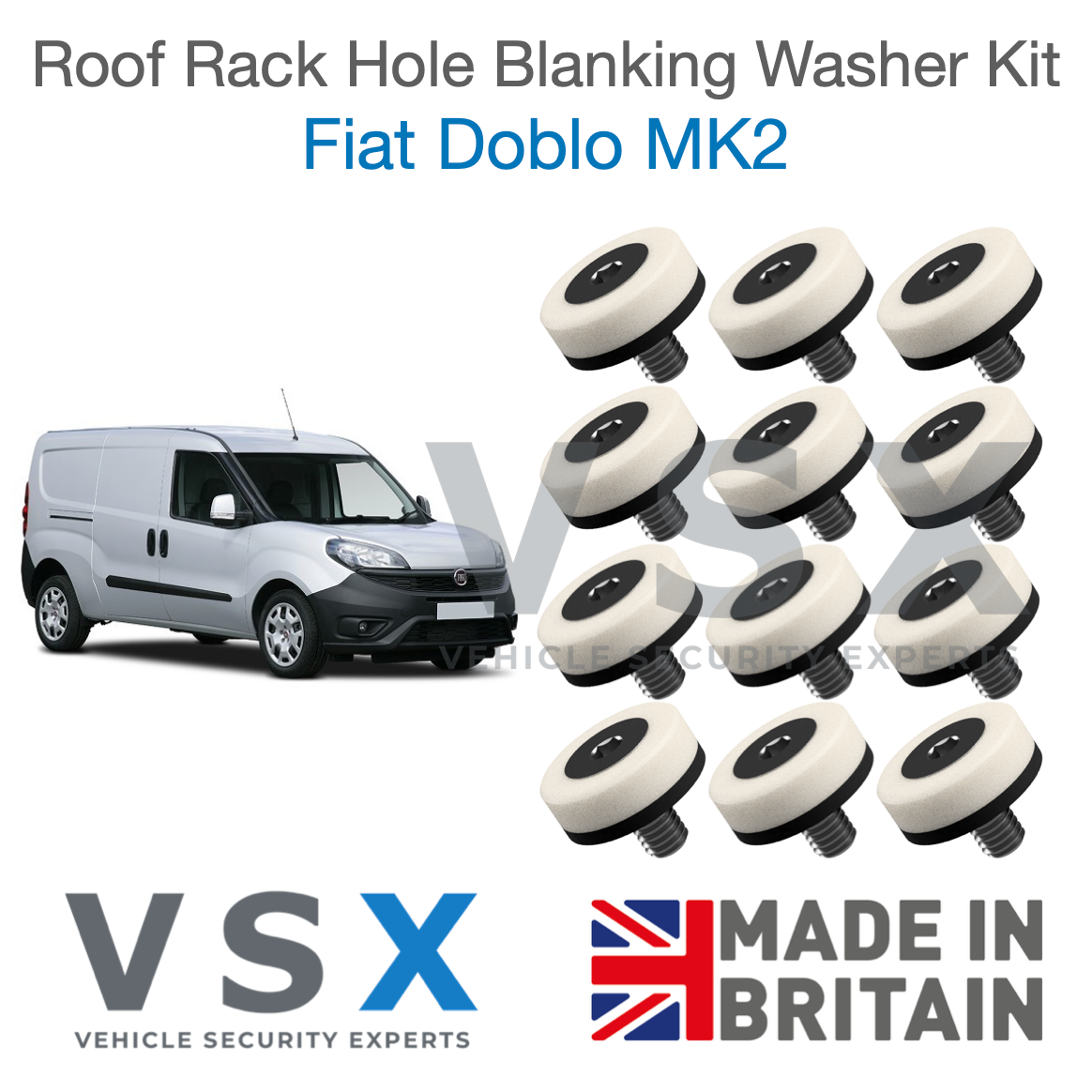 Fiat Doblo MK2 Roof Rack Hole Blanking Bolts x10 - Prevent Roof Leaks