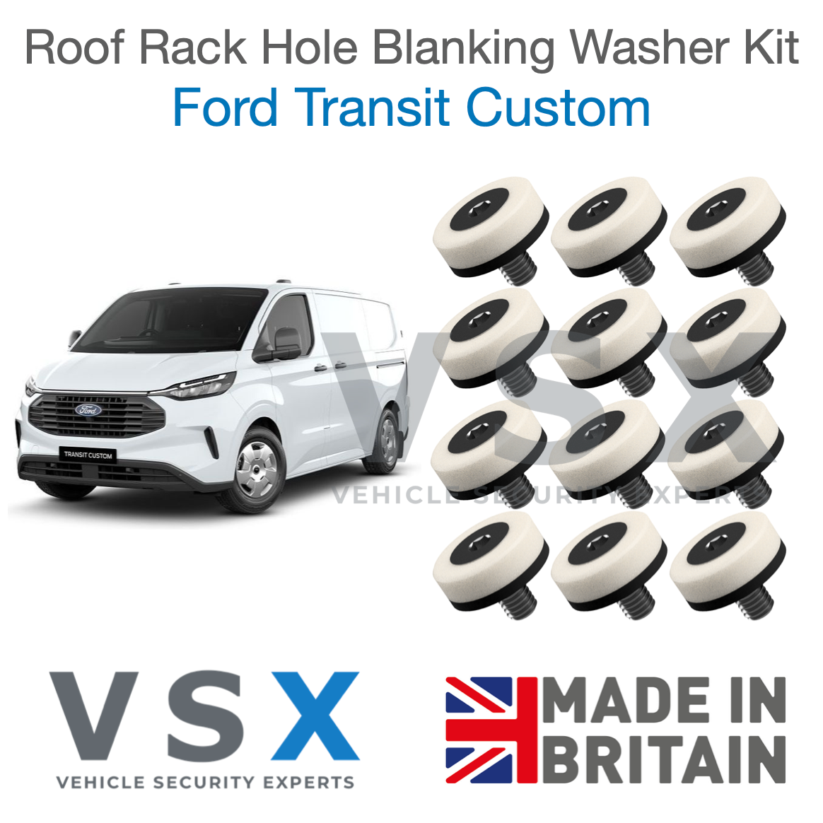 Ford Transit Custom 23+ Roof Rack Hole Blanking Bolts x12 - Prevent Roof Leaks