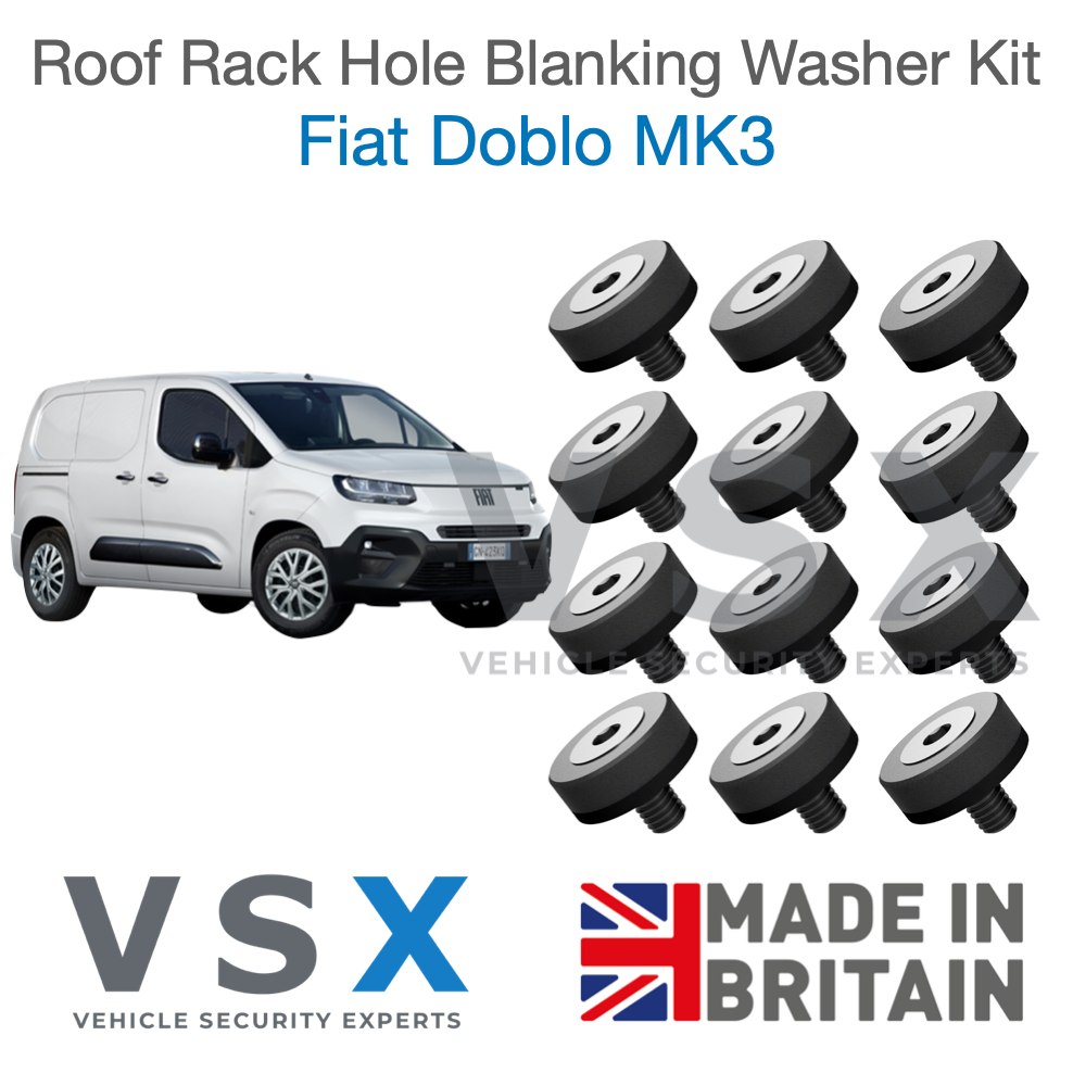 Fiat Doblo MK3 Roof Rack Hole Blanking Bolts x8 - Prevent Roof Leaks