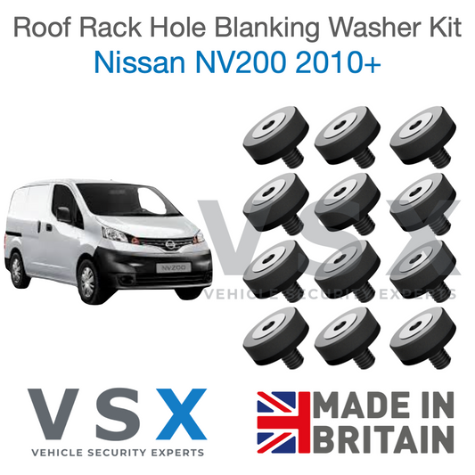 Nissan NV200 Roof Rack Hole Blanking Bolts x6 - Prevent Roof Leaks