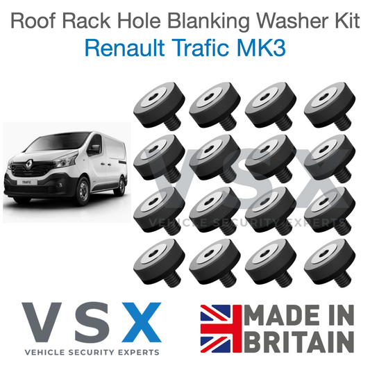 Renault Trafic MK3 Roof Rack Hole Blanking Bolts x16 - Prevent Roof Leaks