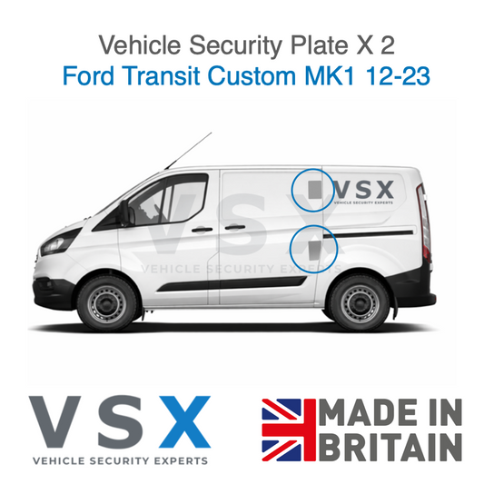 Ford Transit Custom Van Security Plates - Anti-theft Door Protection x2