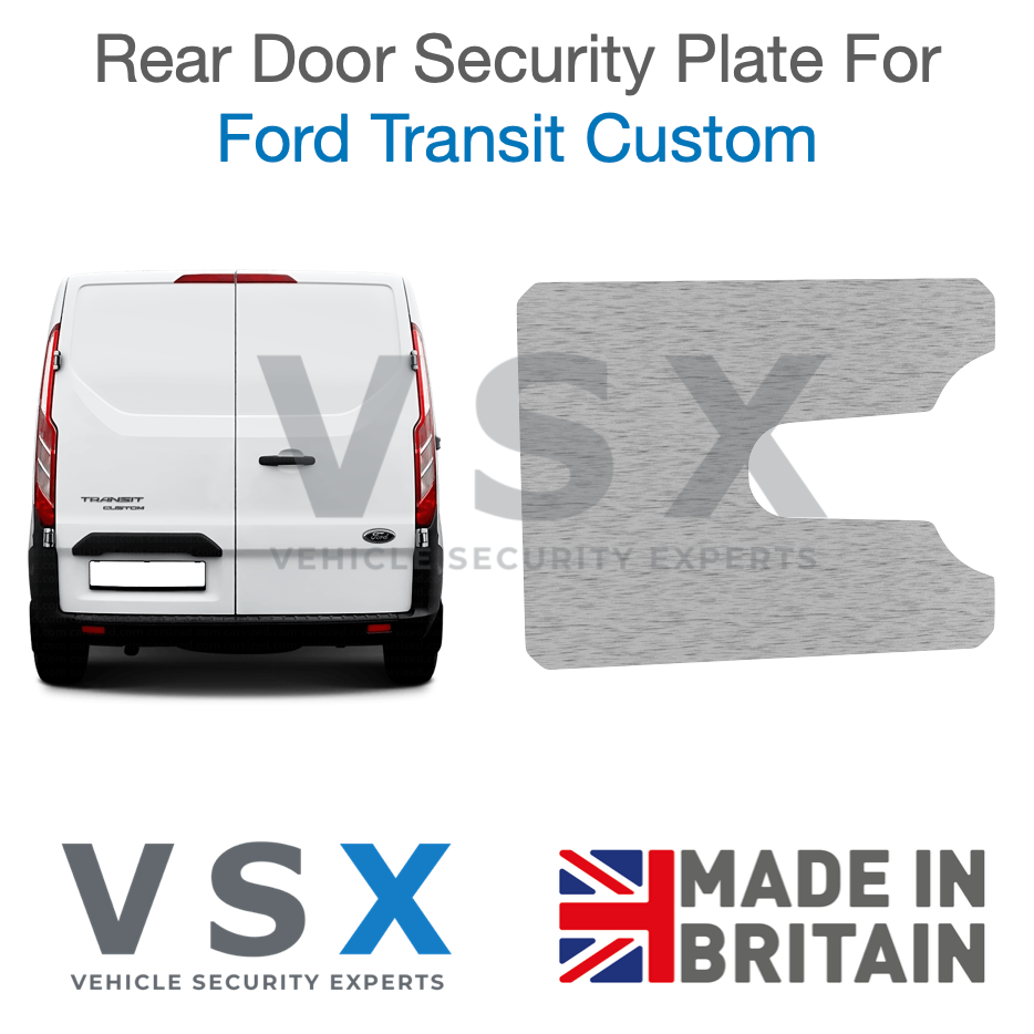 Ford Transit Custom Rear Door Security Plate - Anti-theft Door Protection