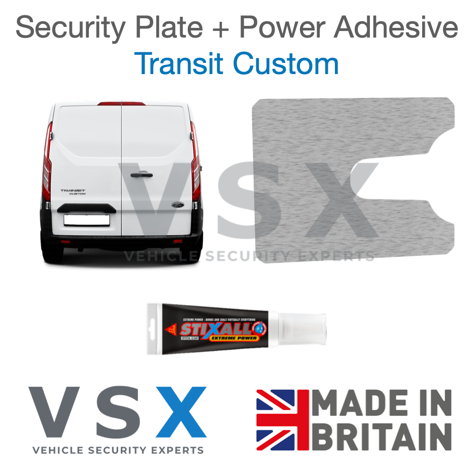 Ford Transit Custom Rear Door Security Plate - Anti-theft Door Protection