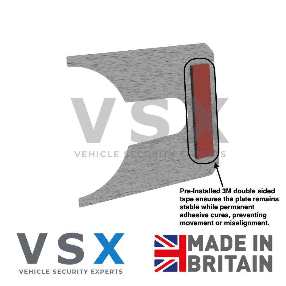 VW Transporter T6/6.1 Door Handle Security Plate - Anti-theft Door Protection
