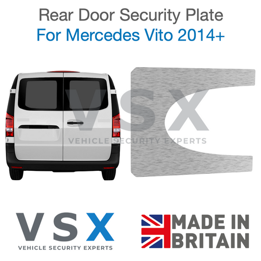 Mercedes Vito W447 2014+ Rear Door Security Plate - Anti-theft Door Protection