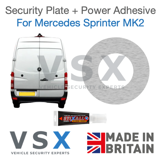 Mercedes Sprinter MK2 Rear Door Magnet Surround Security Plate