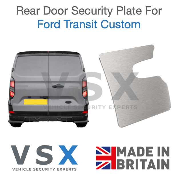 Ford Transit Custom 2023+ Rear Door Security Plate - Anti-theft Door Protection