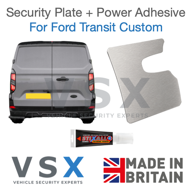 Ford Transit Custom 2023+ Rear Door Security Plate - Anti-theft Door Protection