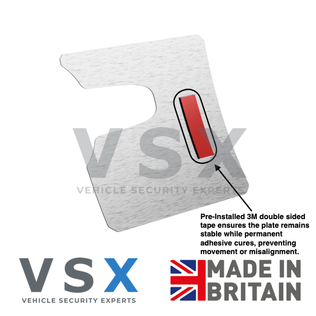 VW Transporter T7 Rear Door Security Plate - Anti-theft Door Protection