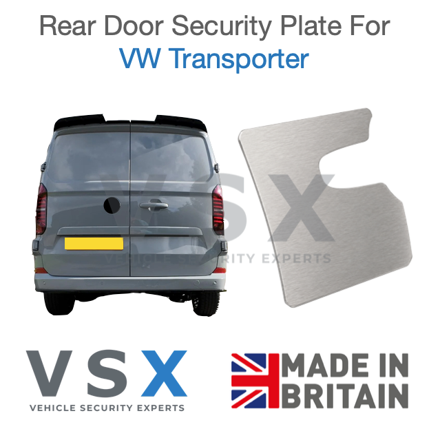VW Transporter T7 Rear Door Security Plate - Anti-theft Door Protection