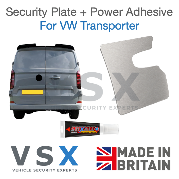 VW Transporter T7 Rear Door Security Plate - Anti-theft Door Protection