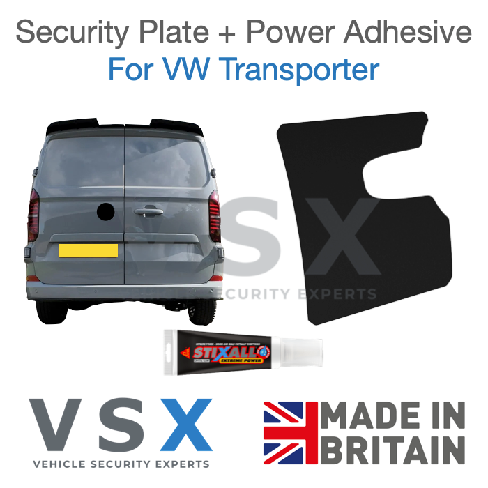 VW Transporter T7 Rear Door Security Plate - Anti-theft Door Protection