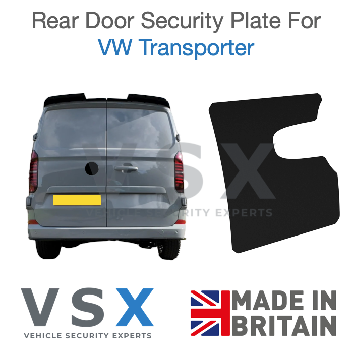 VW Transporter T7 Rear Door Security Plate - Anti-theft Door Protection