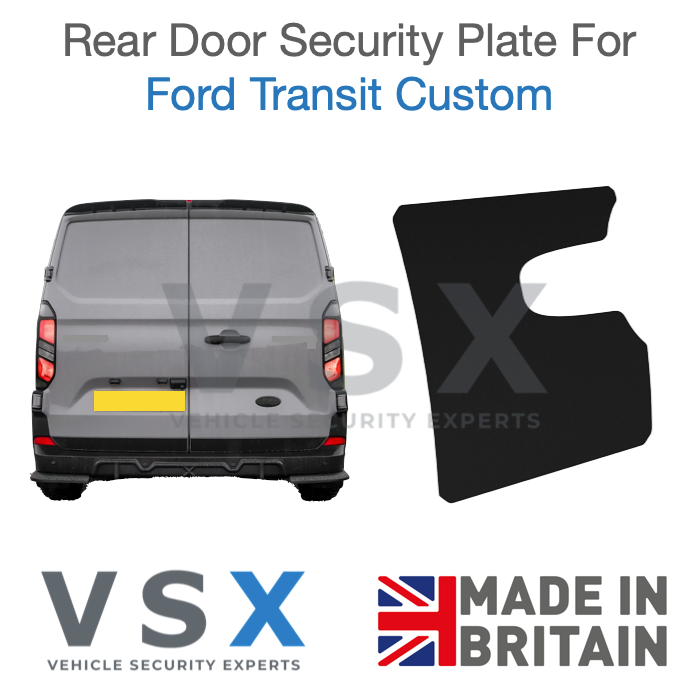 Ford Transit Custom 2023+ Rear Door Security Plate - Anti-theft Door Protection