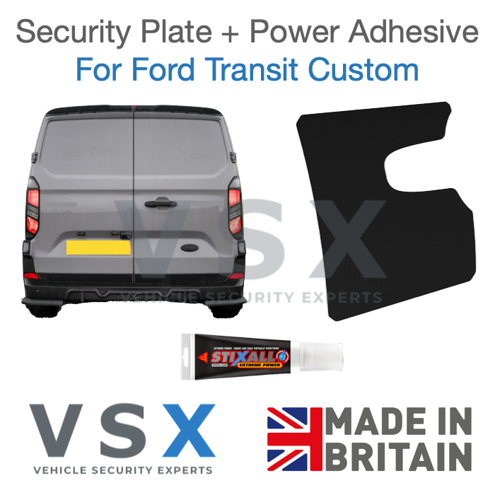 Ford Transit Custom 2023+ Rear Door Security Plate - Anti-theft Door Protection