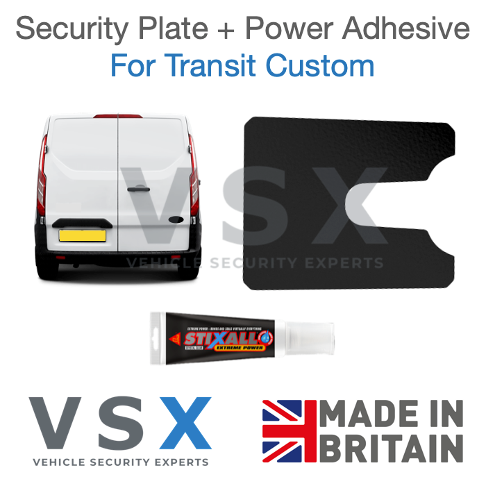 Ford Transit Custom Rear Door Security Plate - Anti-theft Door Protection