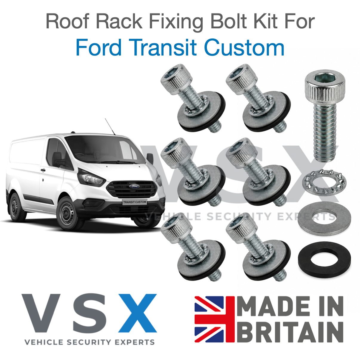 Ford Transit Custom 18-23 Roof Rack Fitting Bolt Kit