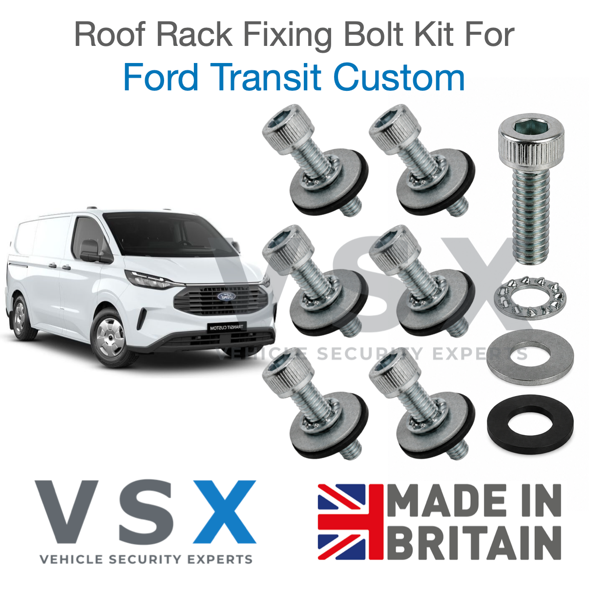 Ford Transit Custom 2023+ Roof Rack Fitting Bolt Kit
