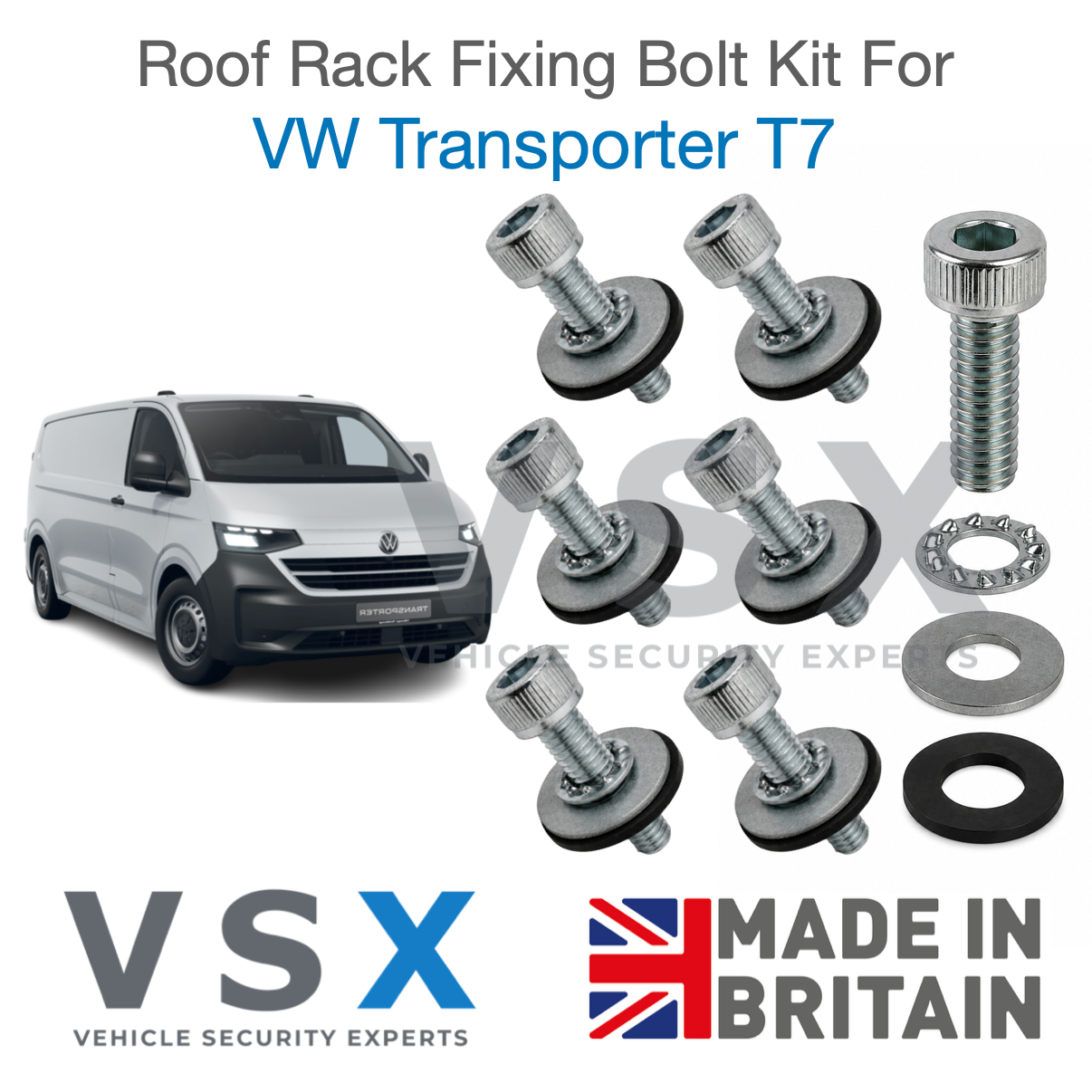 VW Transporter T7 Roof Rack Fitting Bolt Kit