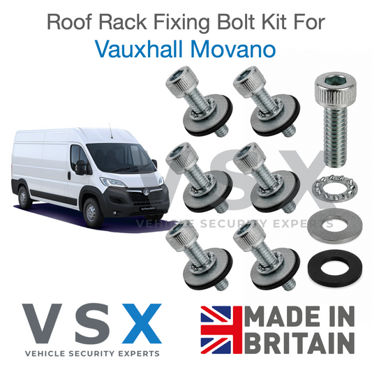 Vauxhall Movano B MK2 Roof Rack Fitting Bolt Kit