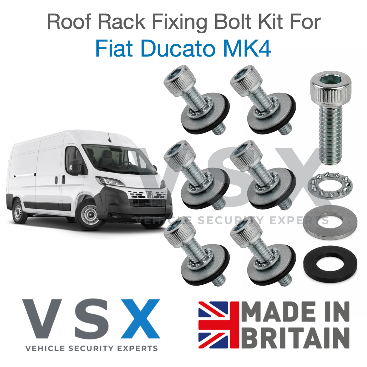Fiat Ducato MK4 Roof Rack Fitting Bolt Kit