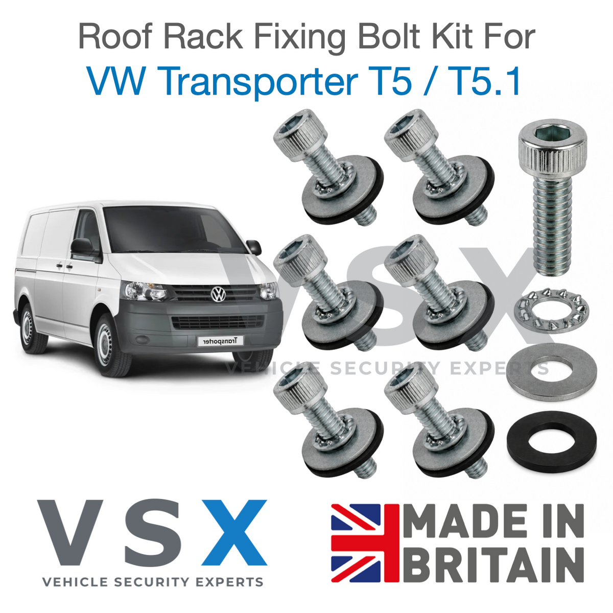 VW Transporter T5/T5.1 Roof Rack Fitting Bolt Kit