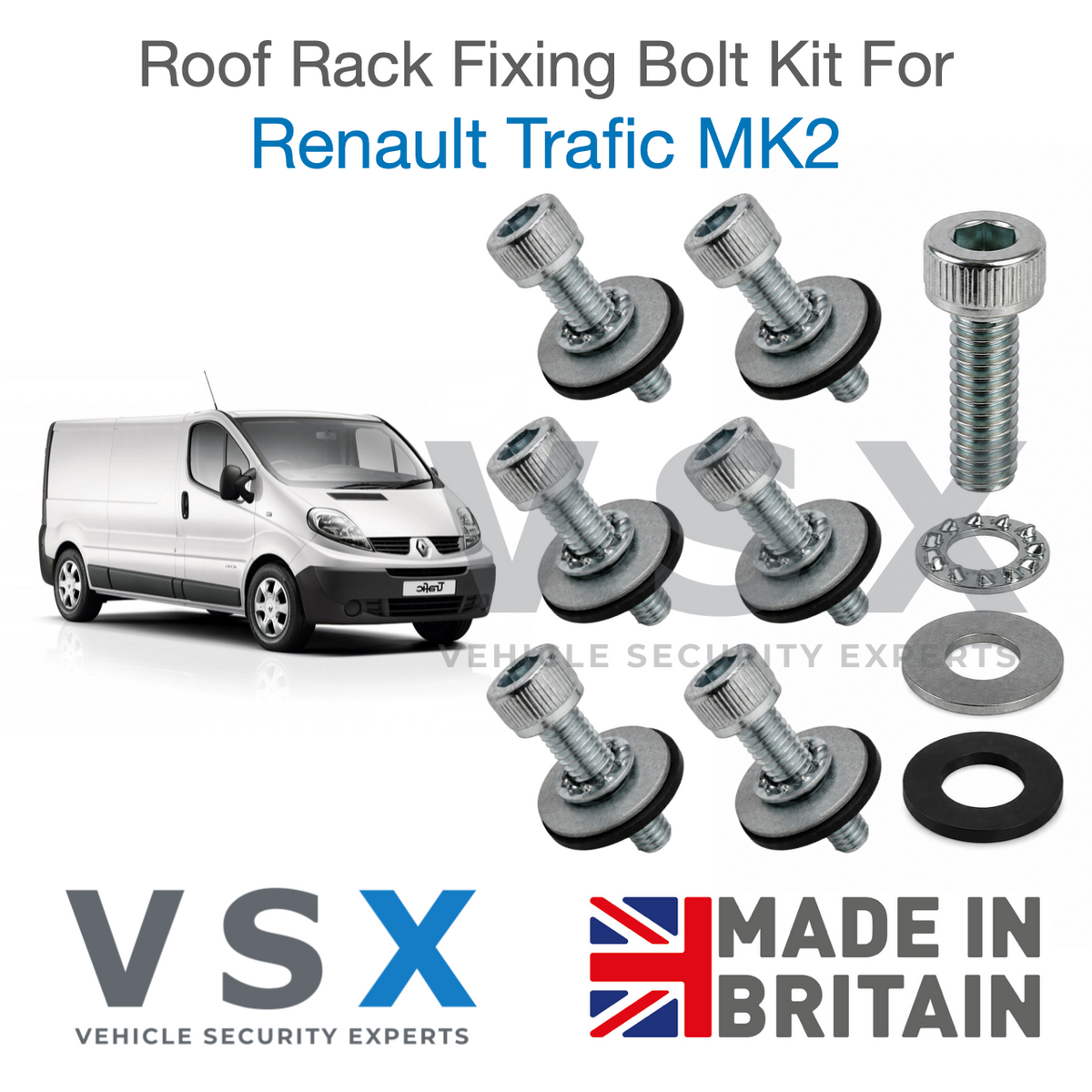 Renault Trafic MK2 Roof Rack Fitting Bolt Kit