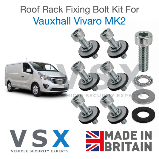 Vauxhall Vivaro MK2 Roof Rack Fitting Bolt Kit
