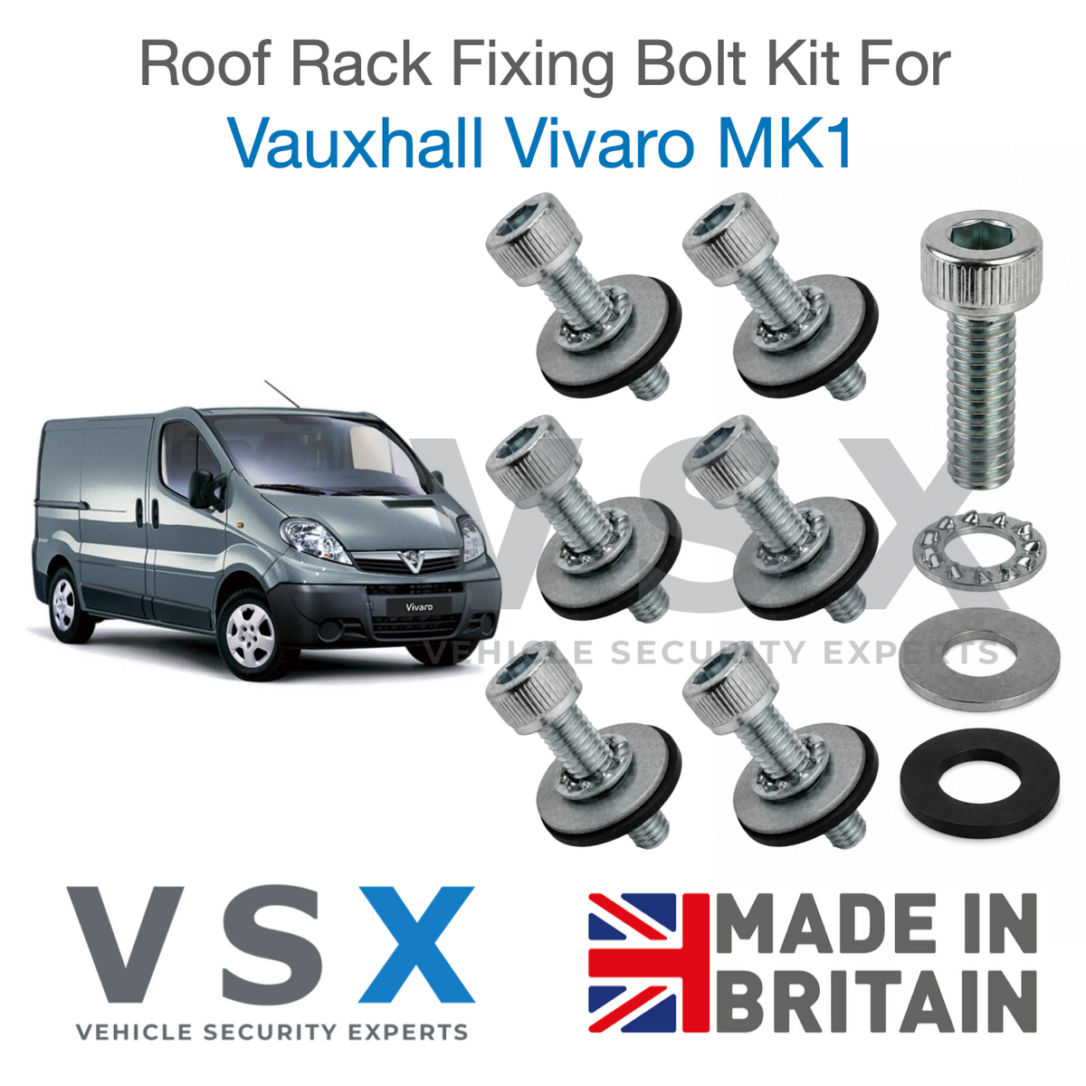 Vauxhall Vivaro MK1 Roof Rack Fitting Bolt Kit