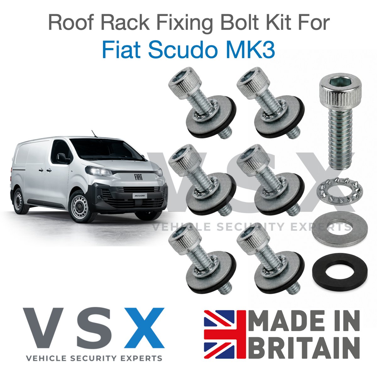 Fiat Scudo MK3 Roof Rack Fitting Bolt Kit