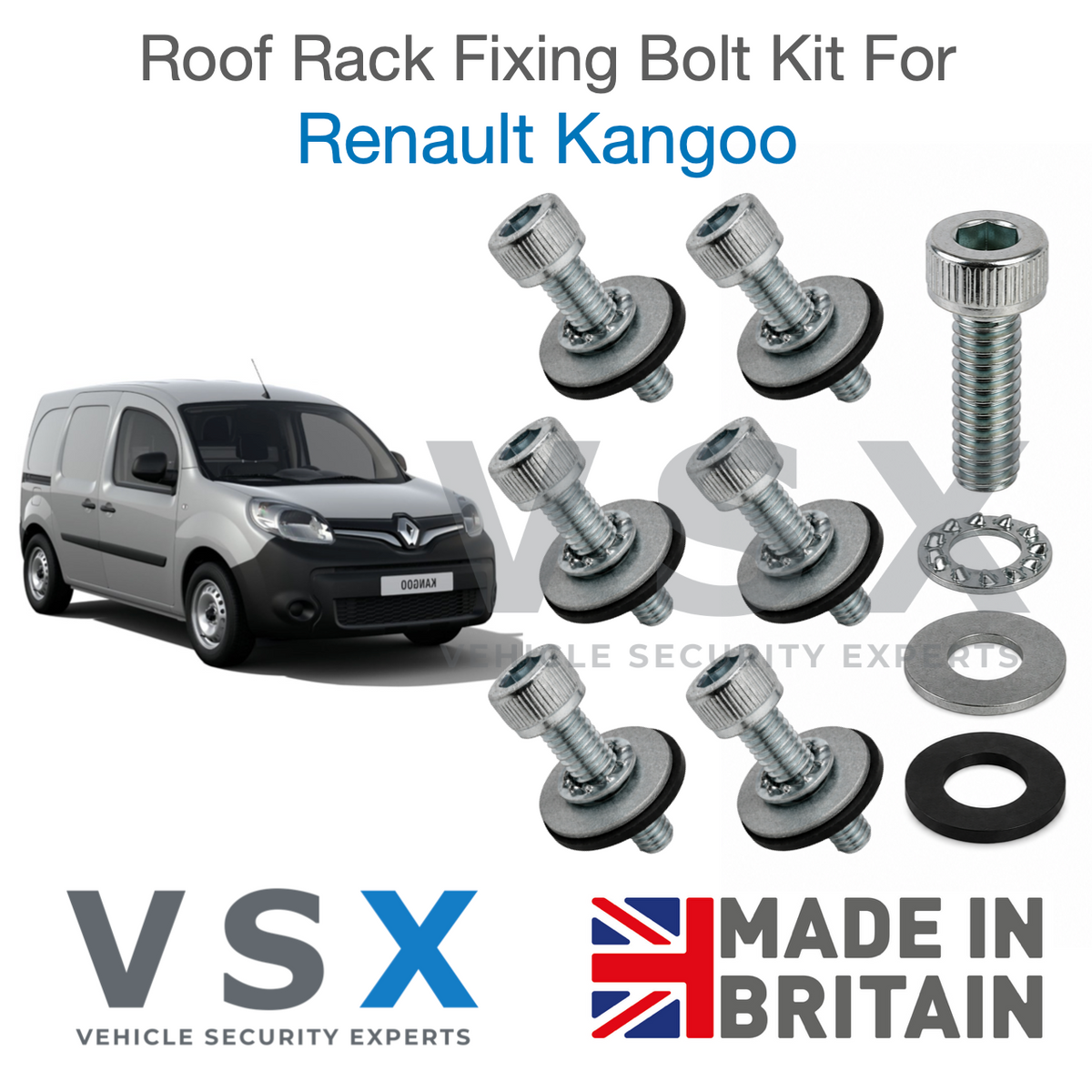Renault Kangoo MK2 Roof Rack Fitting Bolt Kit
