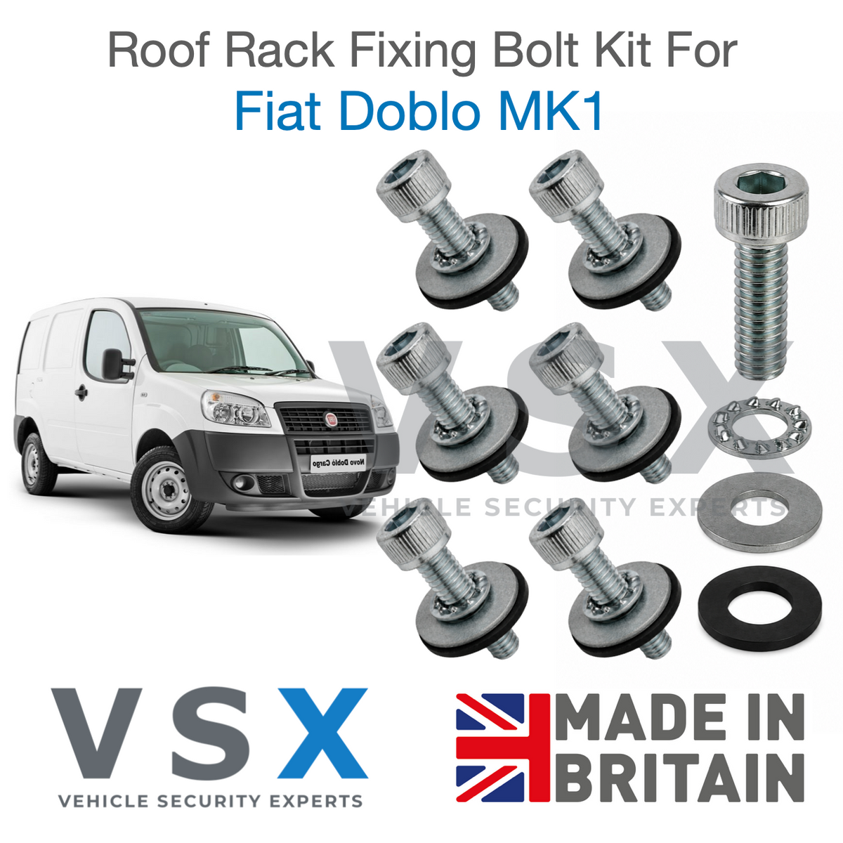Fiat Doblo MK1 Roof Rack Fitting Bolt Kit