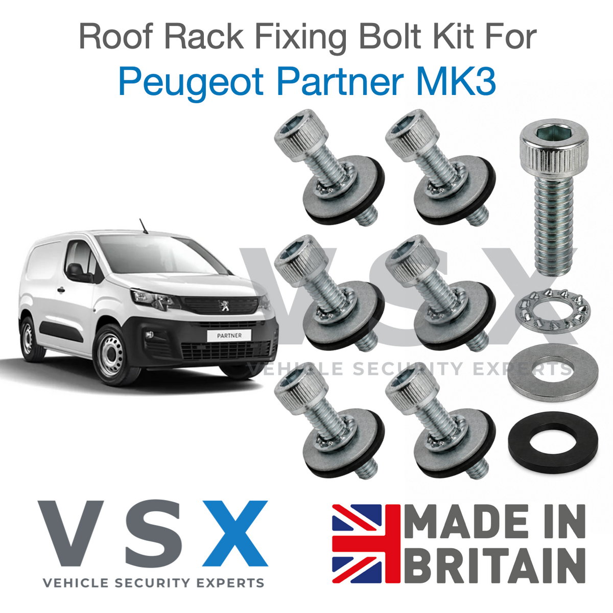 Peugeot Partner MK3 Roof Rack Fitting Bolt Kit