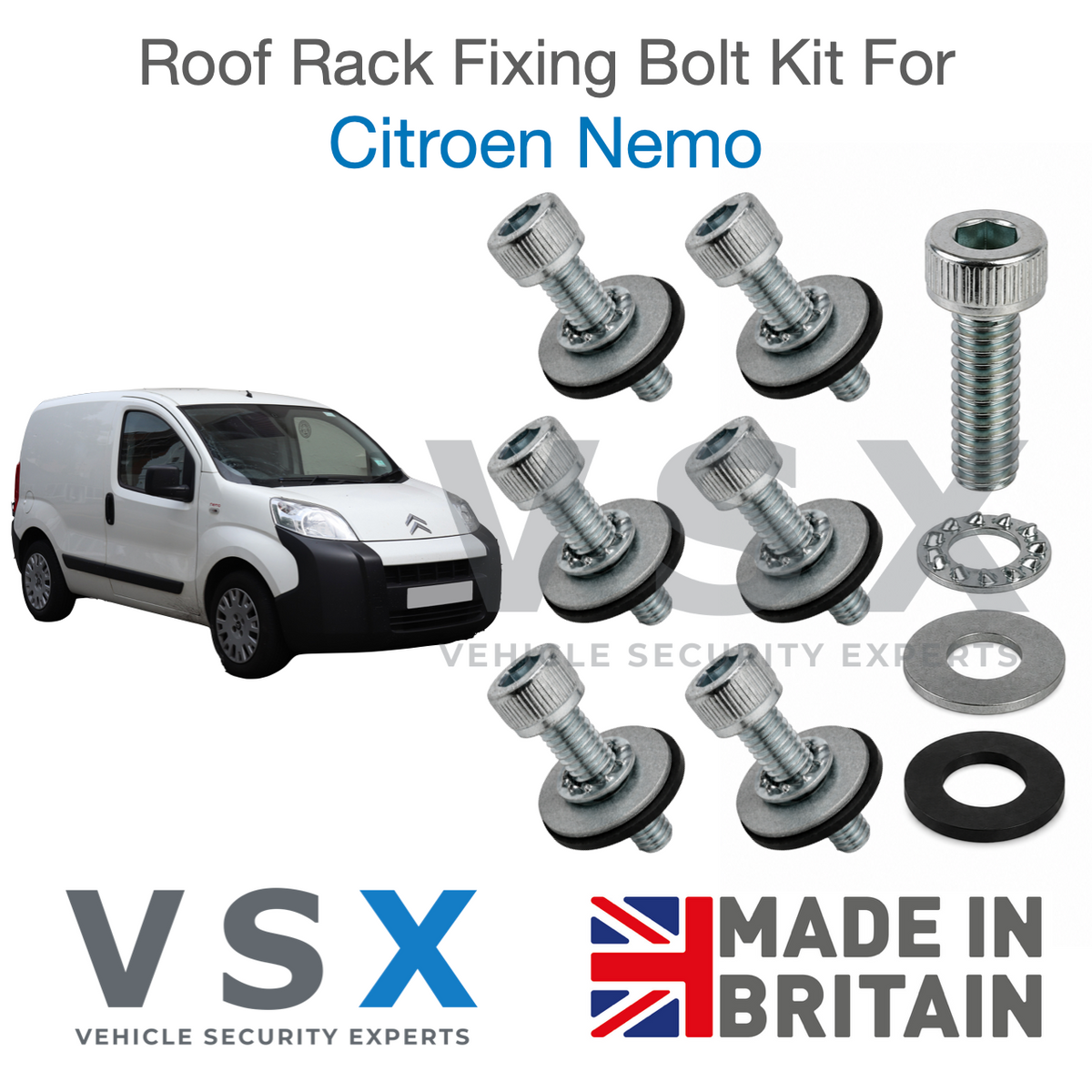Citroen Nemo Roof Rack Fitting Bolt Kit